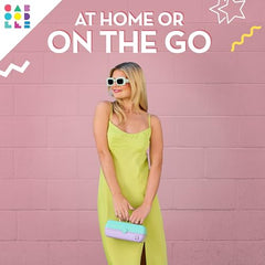 Caboodles Pretty in Petite secure latch keeps contents safe during travel.
