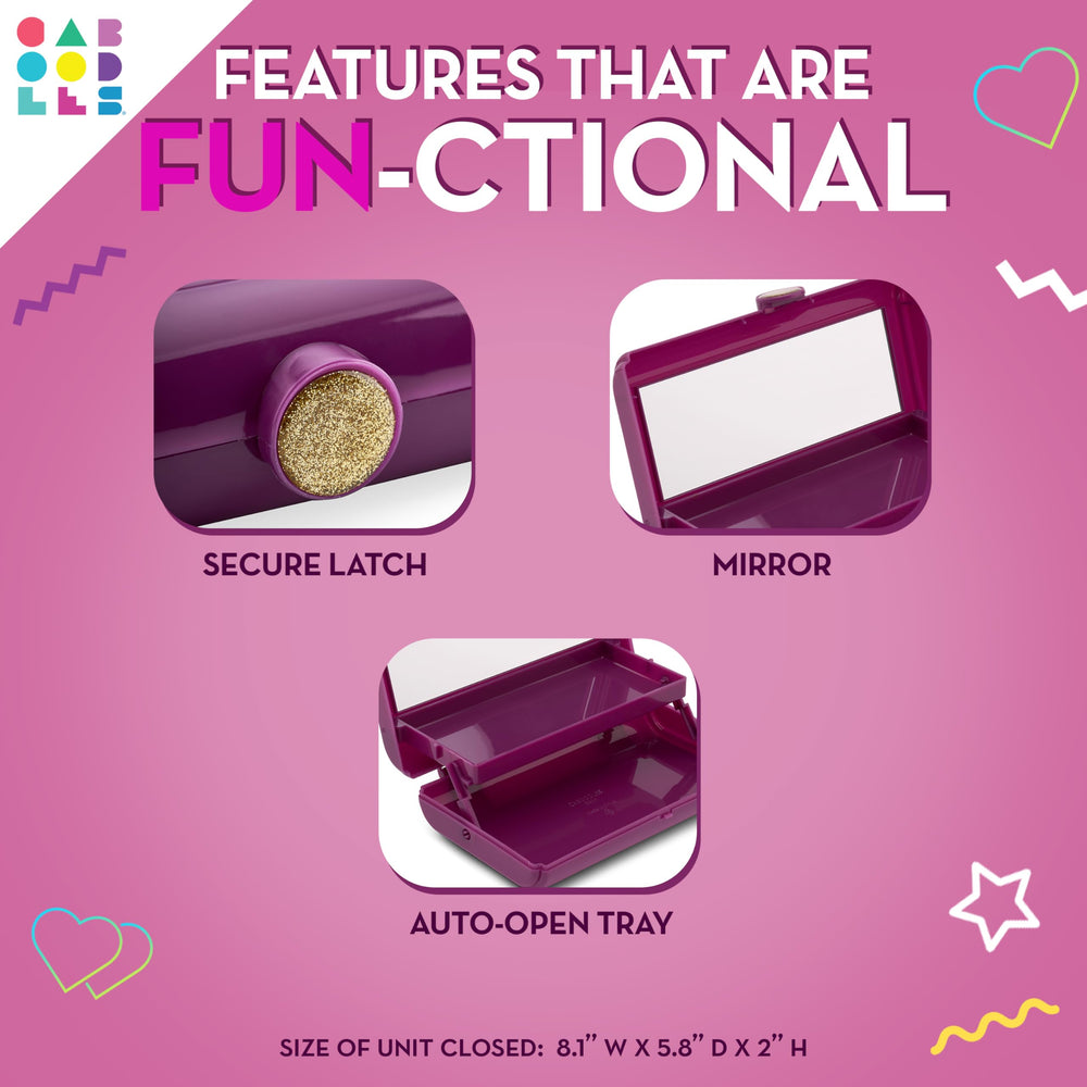 Caboodles Take-It Tote brush compartments help separate tools for easy access