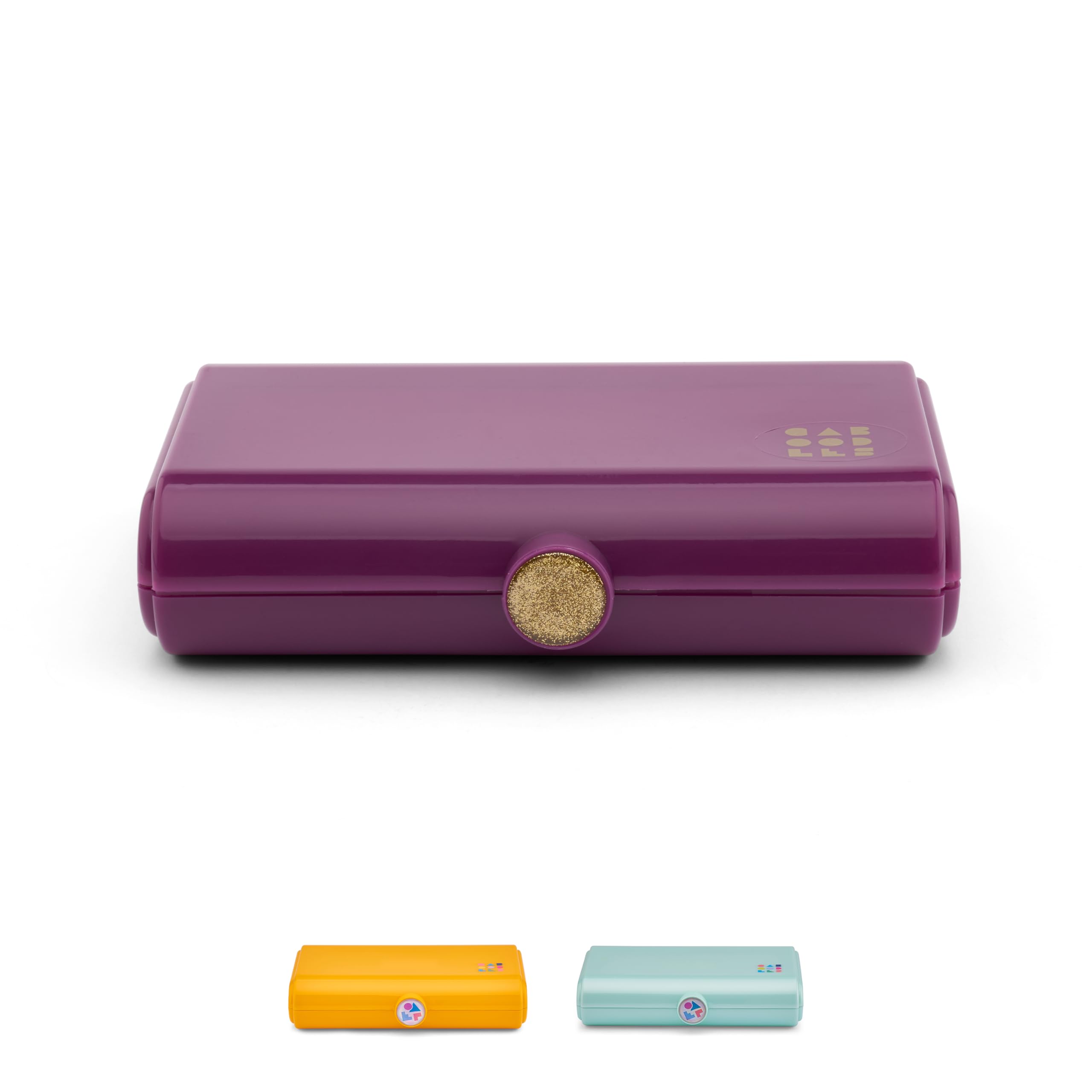 Caboodles Take-It Tote front view shows compact cosmetic case for on-the-go touch-ups