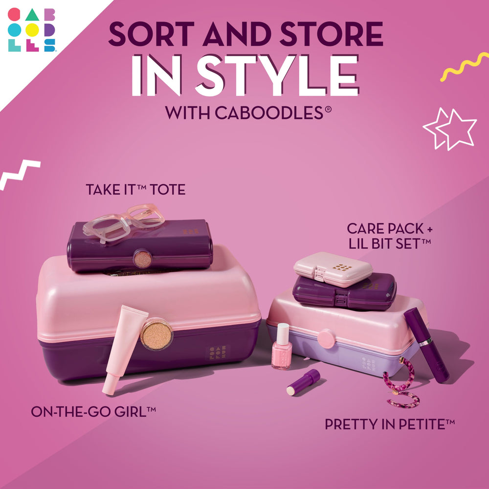 Caboodles Take-It Tote travel-size design fits totes, gym bags, or backpacks