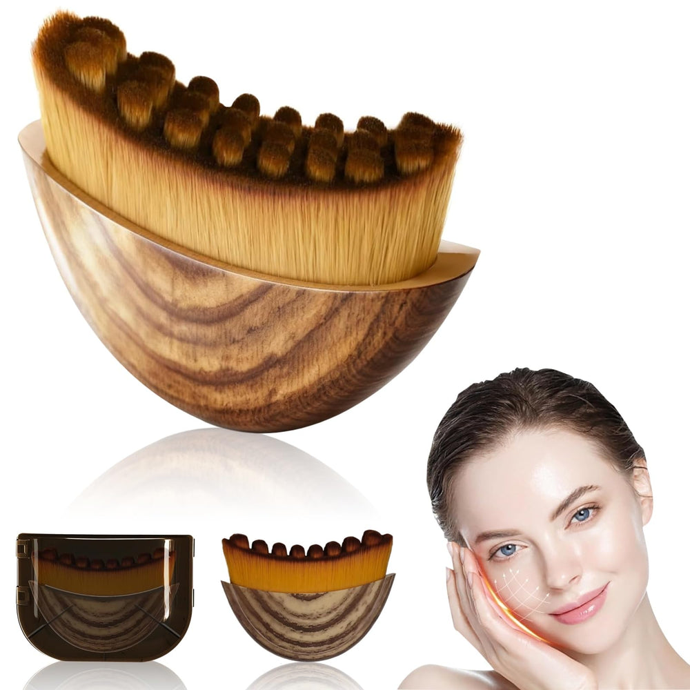 CACRTY Lymphatic Contour Brush with angled head enabling precise jawline massage