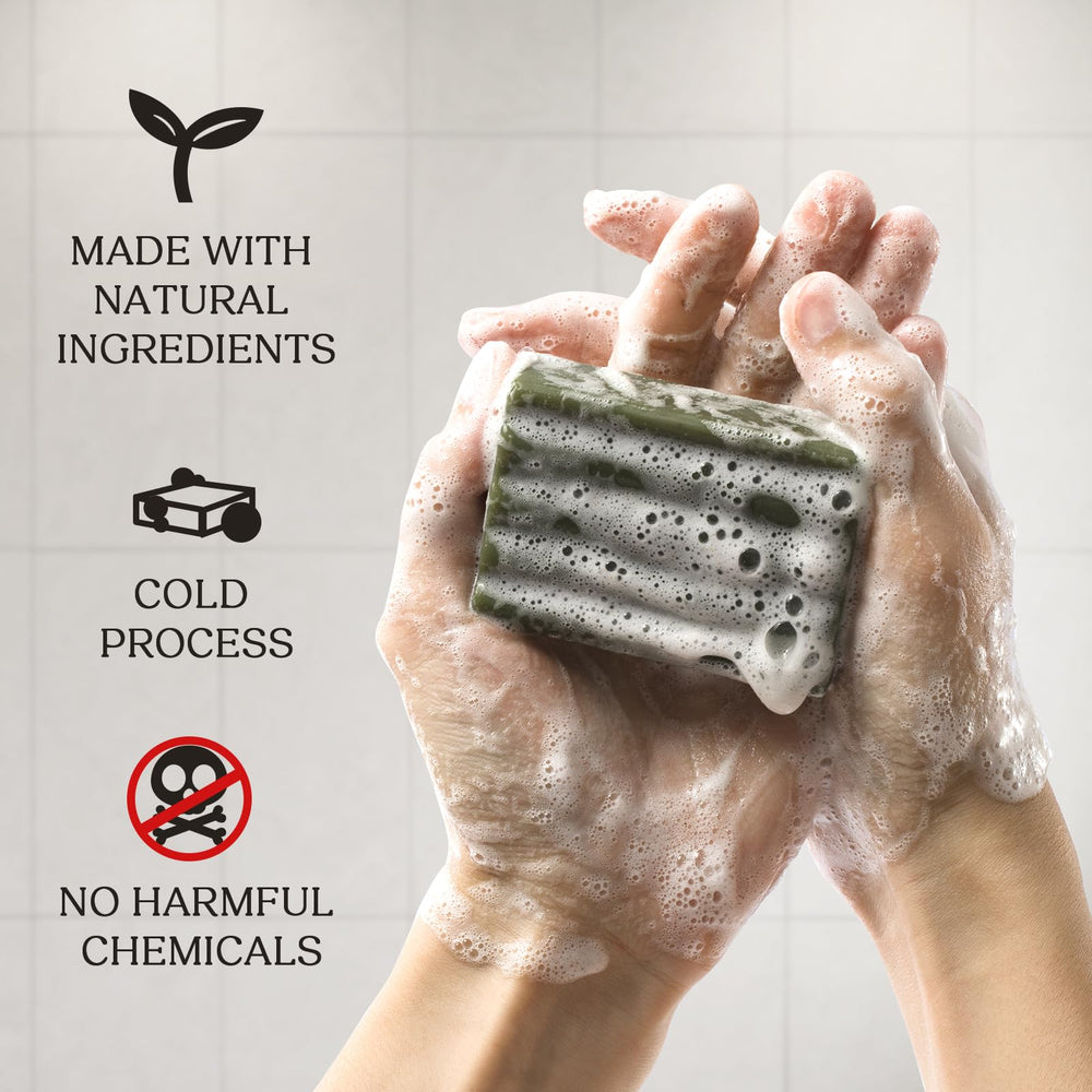 CADDISE Jabon Natural Barra con aceite de árbol de té para piel limpia.