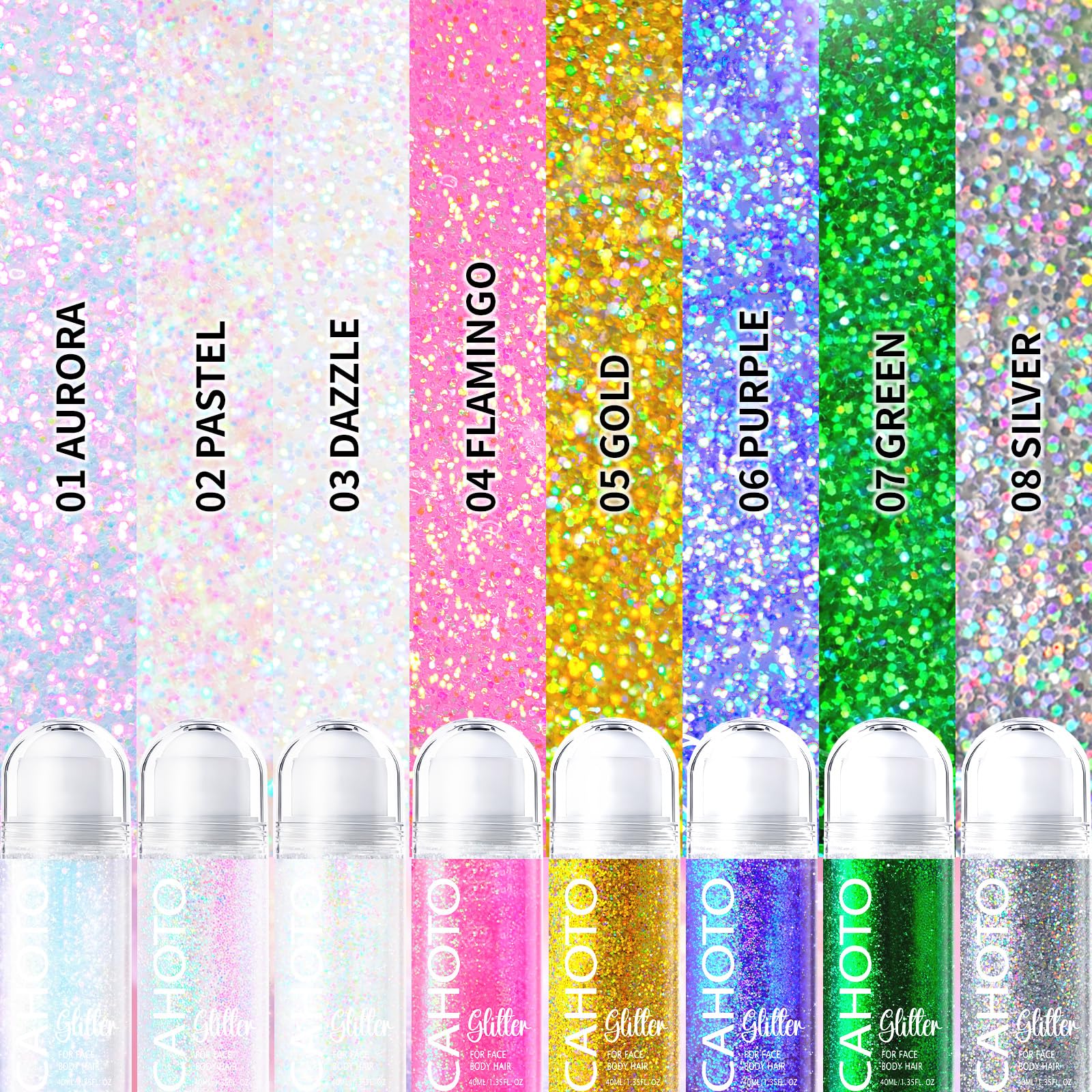 CAHOTO roll-on sequins green rollerball offers quick, mess-free sparkle
