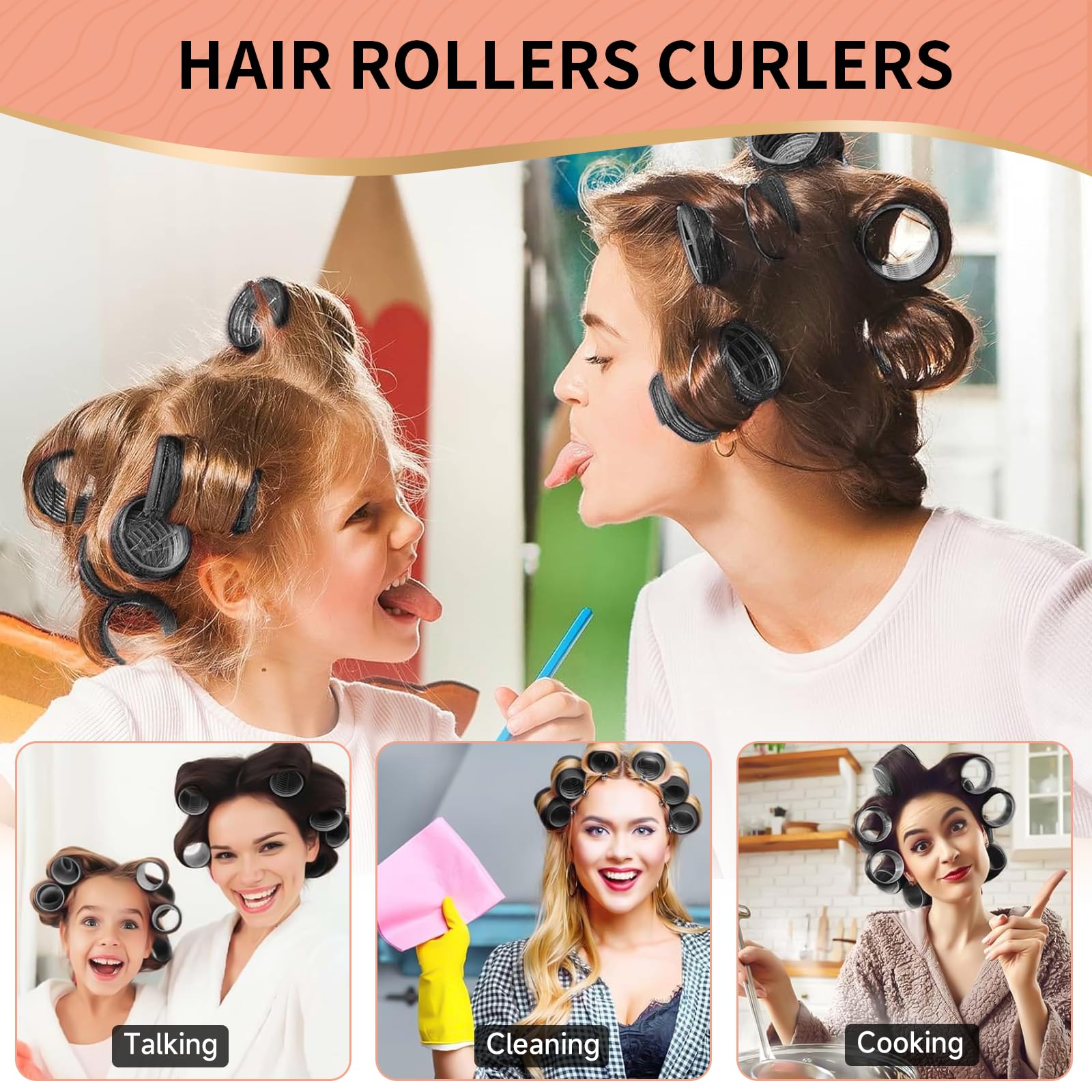 Caija-H 24 clips secure rollers during styling