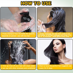 CAJPK Hair Dye Shampoo includes gloves for precise application