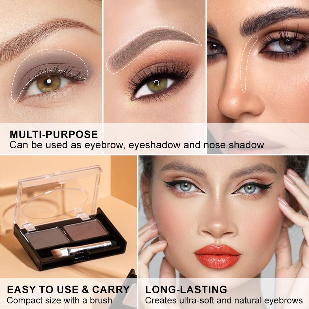 CAKAILA cejas dos tonos: neutralización suave para un look natural.
