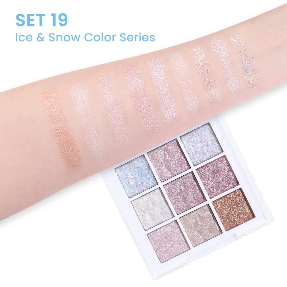 CAKAILA Eye Shadow Palette highly pigmented color payoff swatches