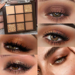 CAKAILA rose gold bronze shades close-up for luminous lids.