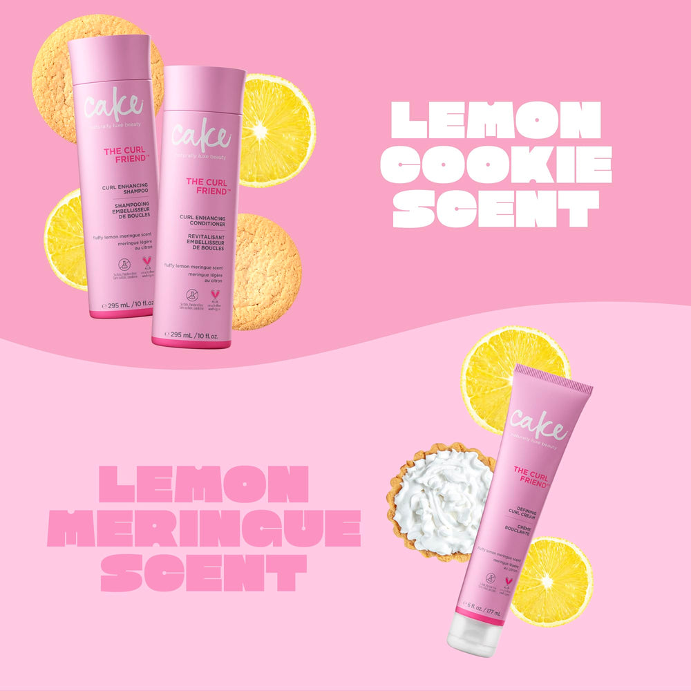 Cake Beauty Lemon Cookie shampoo fragrance for refreshing curl routine.