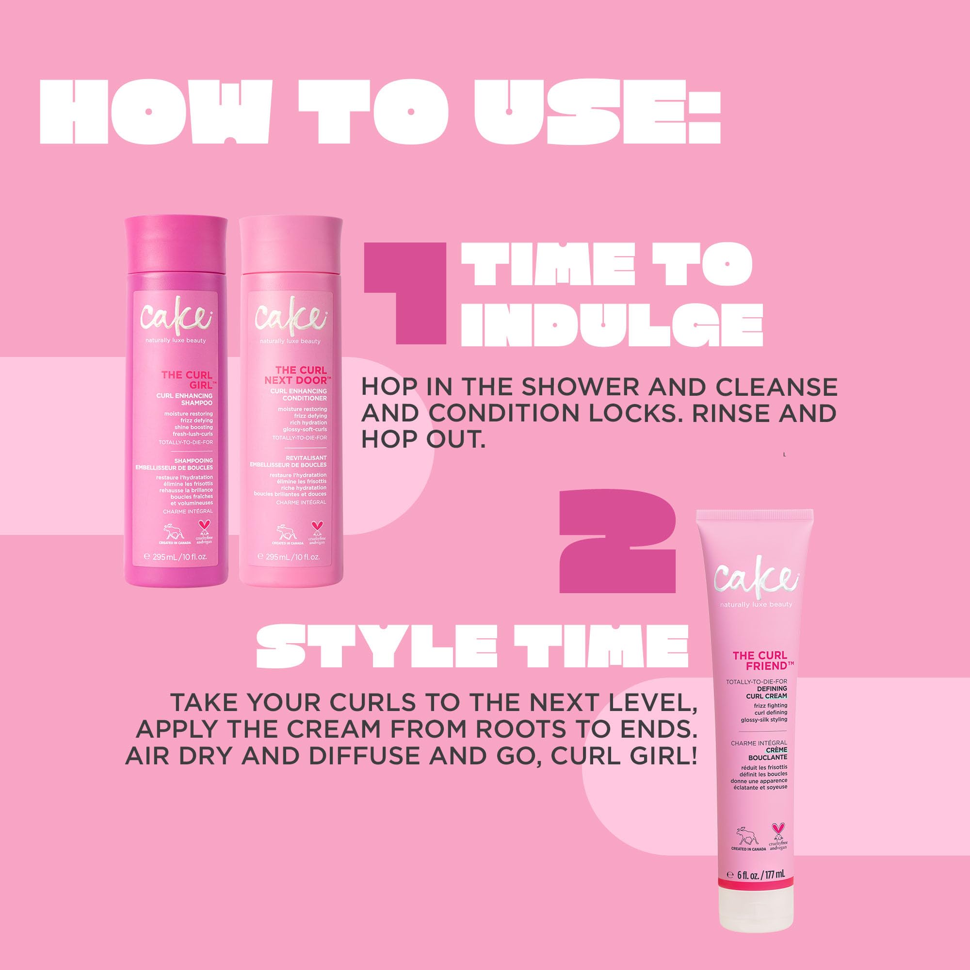 Cake Beauty Curl Friend uso recomendado en rizos húmedos para definir.