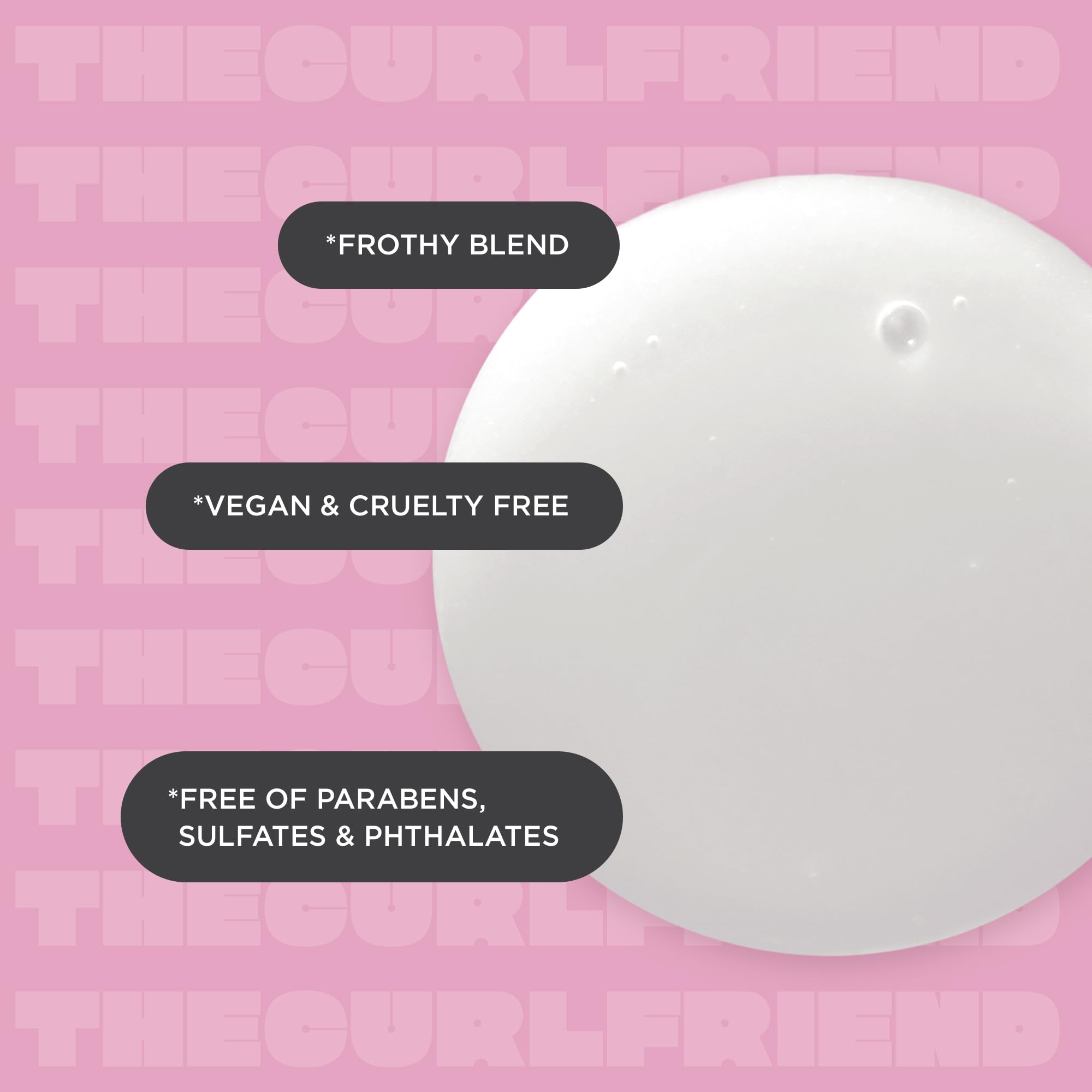 Champú Cake Beauty para rizos: control de encrespamiento al salir de la ducha.
