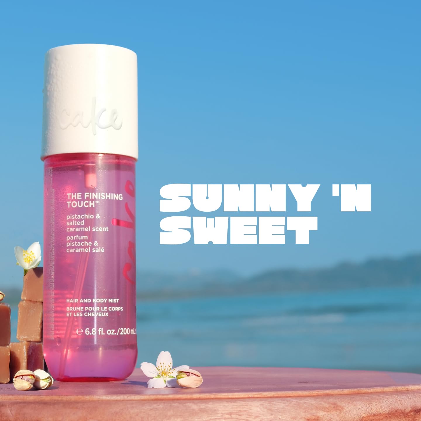Cake Beauty Hair & Body Mist vanilla scent close-up