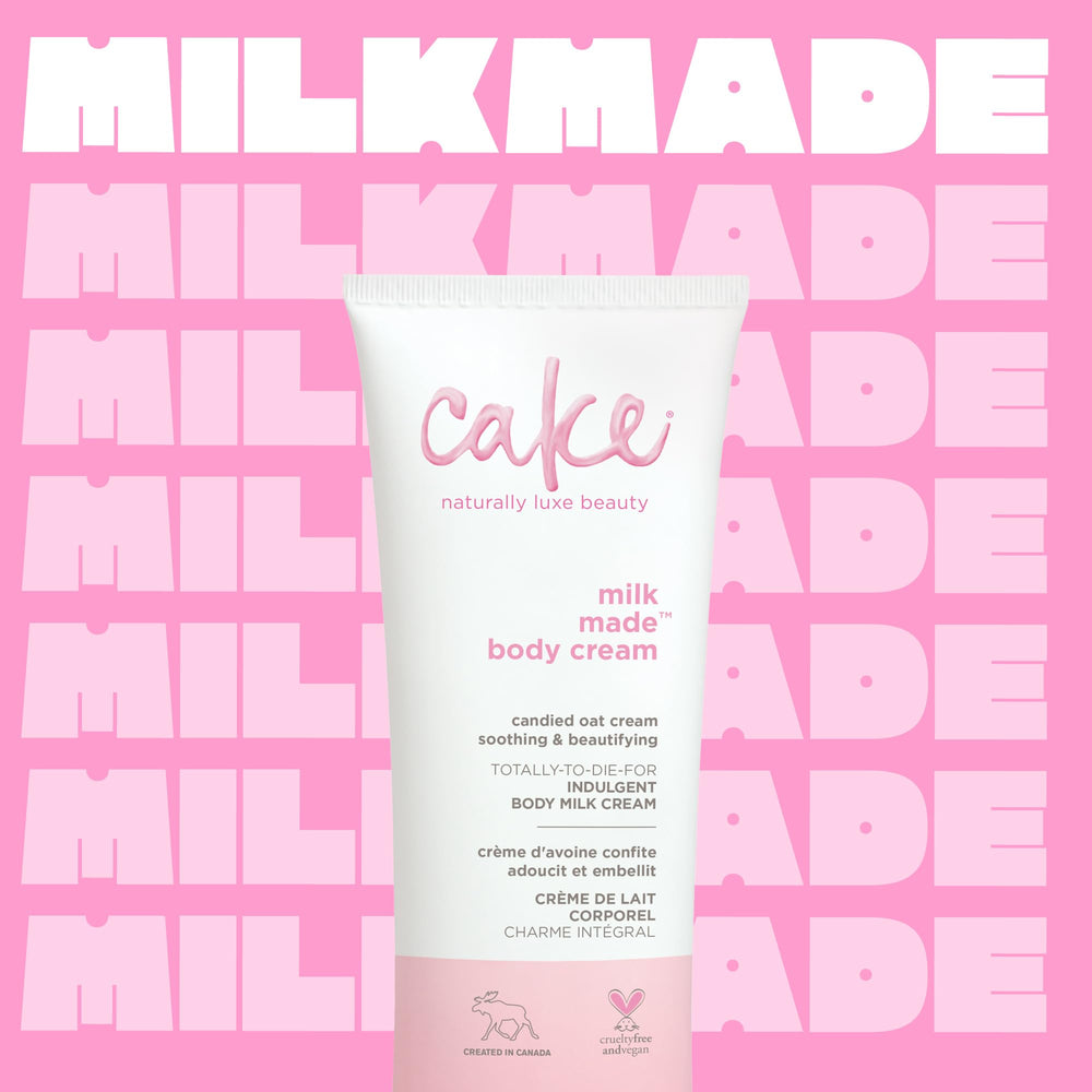 Cake Beauty Shea Butter Body Cream jar closeup showing creamy hydration