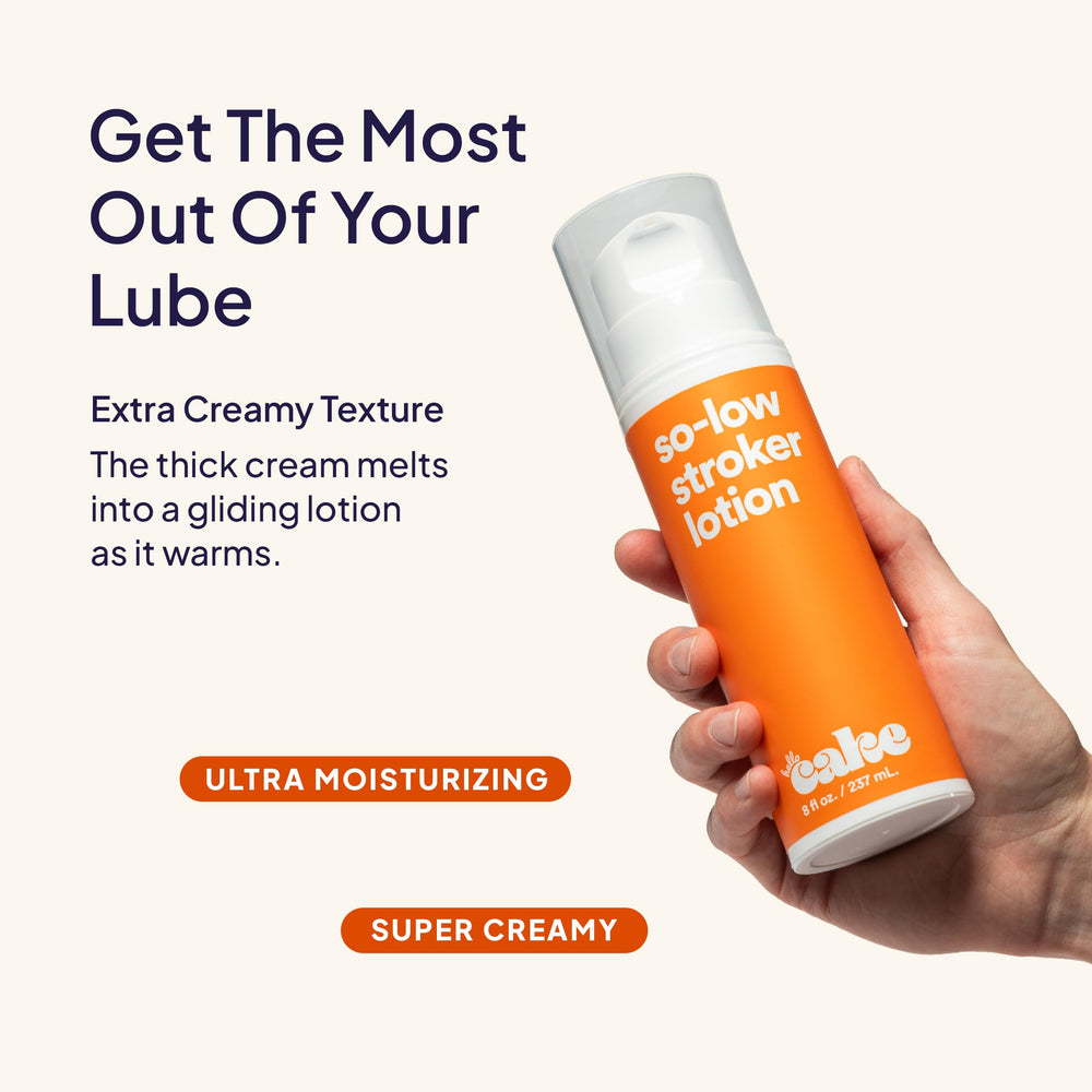 Keep Cake So-Low Stroker Lotion at bedside for quick, convenient self-care.