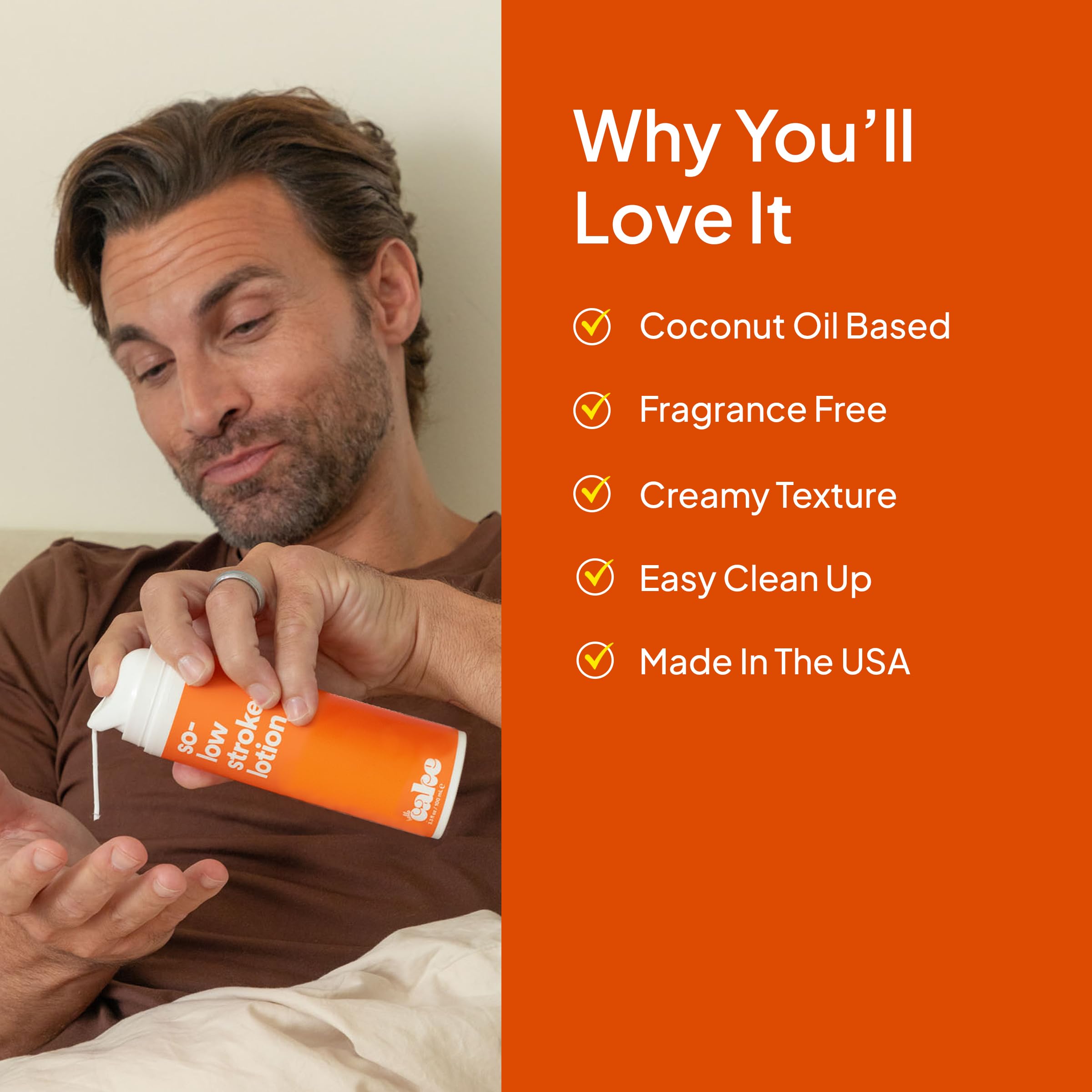 Cake So-Low Stroker Lotion provides easy cleanup with non-greasy moisture.