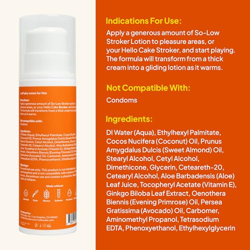 Cake So-Low Stroker Lotion bottle, USA-made, premium skin nourishment.
