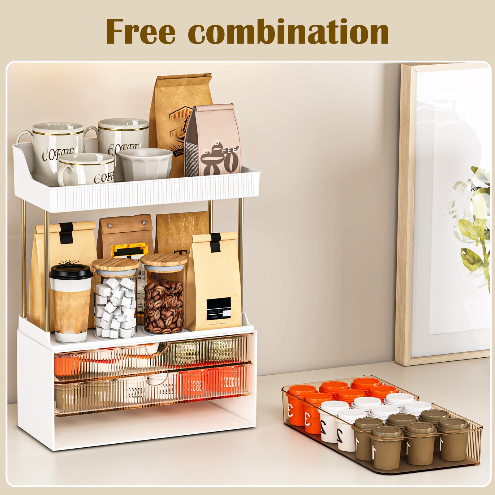 caktraie amber transparent body with gold rails for elegant, durable use