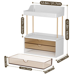 caktraie hidden drawers store smaller skincare items neatly