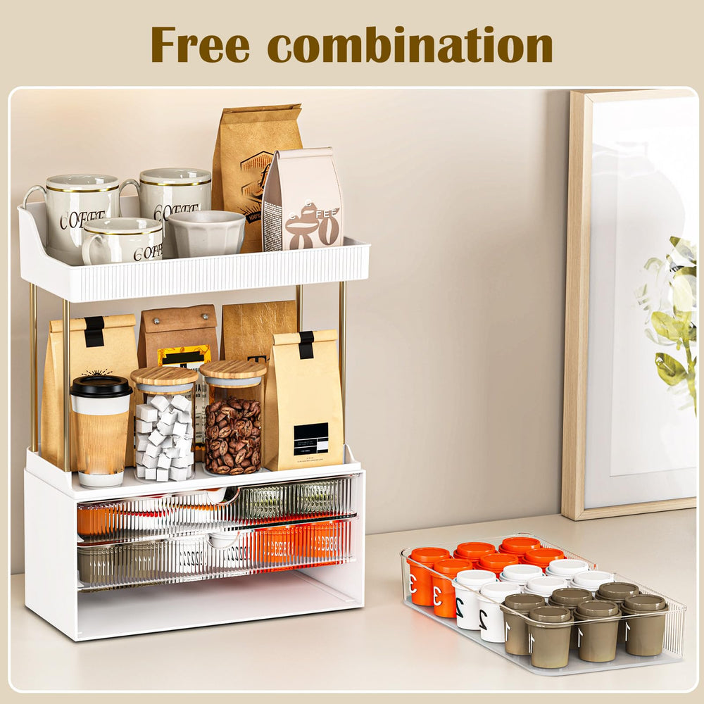 caktraie makeup organizer silicone base pad protects surfaces and prevents slips.