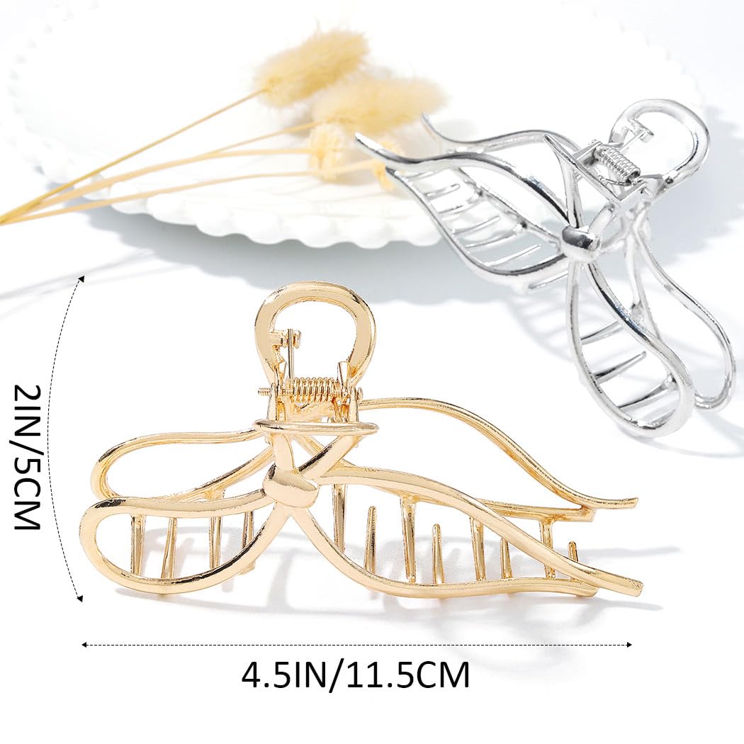 CAKURE gold bowknot hair clip offers elegant style for daily wear.