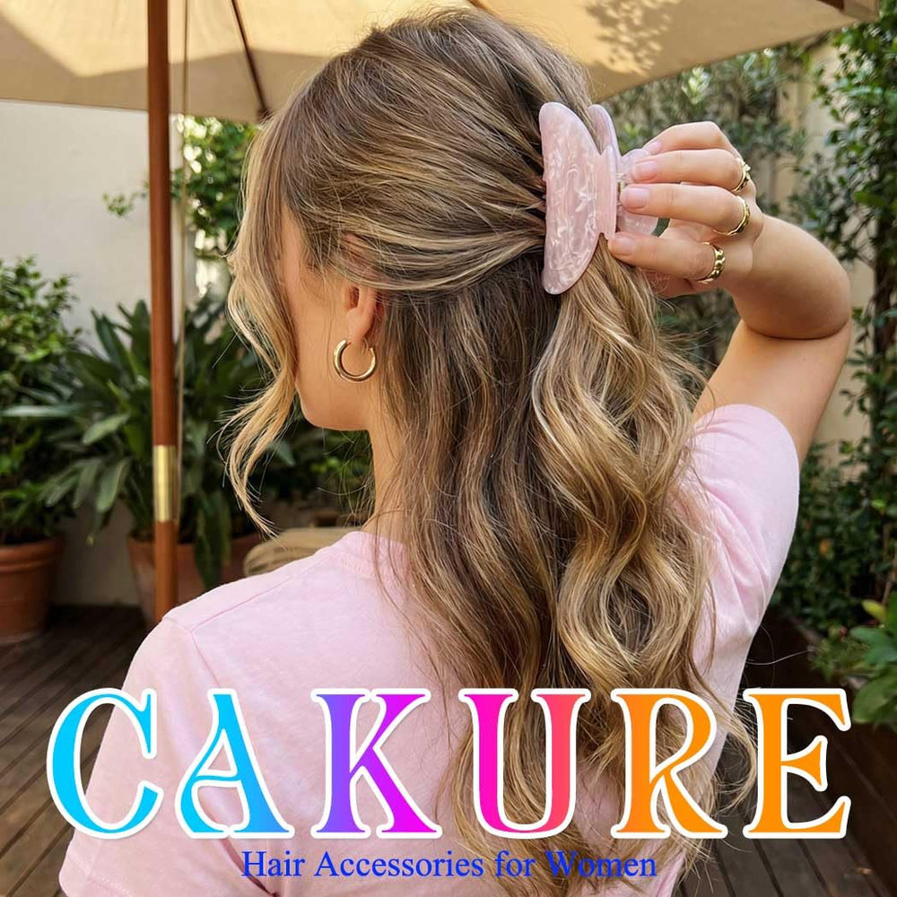 CAKURE pink champagne hair clip detail suitable for updos