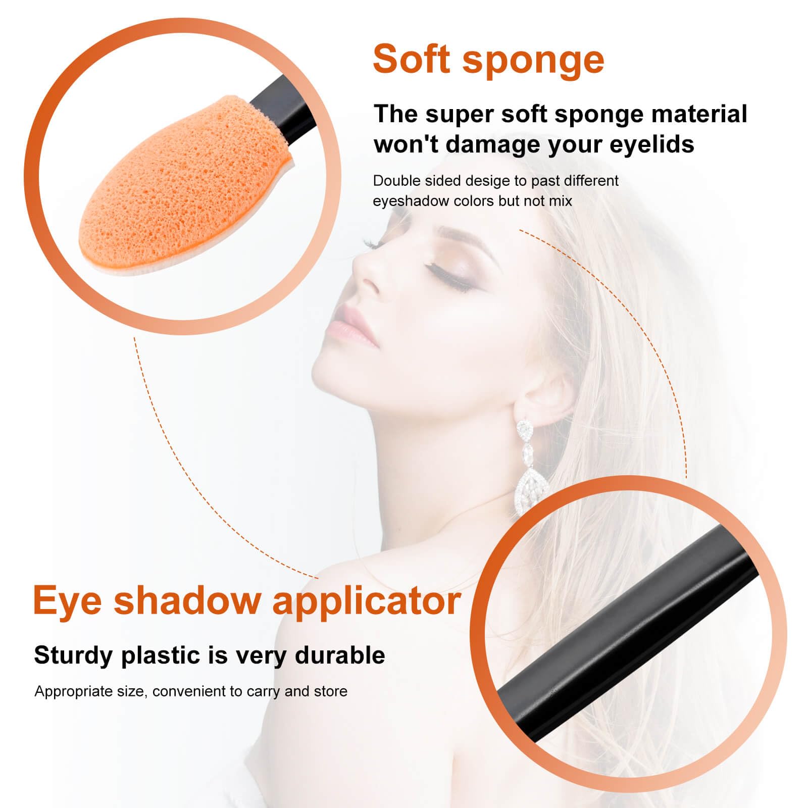 Cakvank eye makeup sponge applicators deliver soft tips for smooth application.