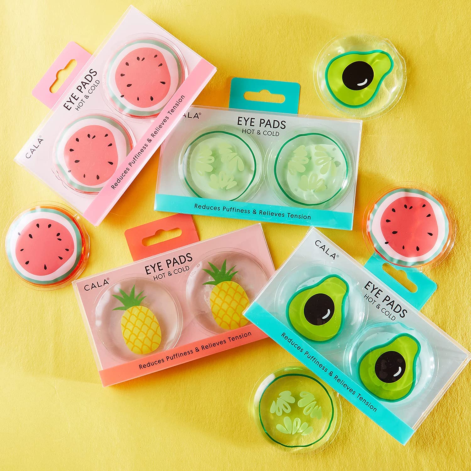 Almohadillas Cala para ojos con pepino, sensación fría para deshinchar y refrescar.