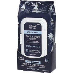 CALA Men's Cooling Wipes eucalyptus pack for quick post-workout refresh.