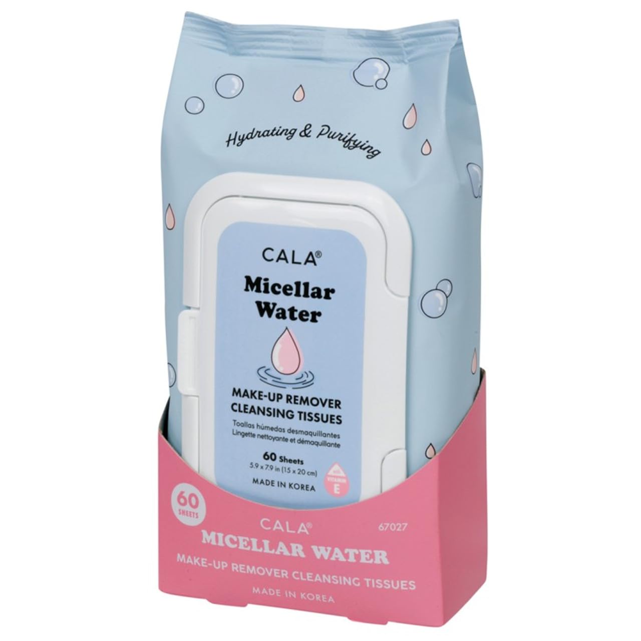 CALA micellar water cleansing tissues remove makeup gently and refresh skin on the go