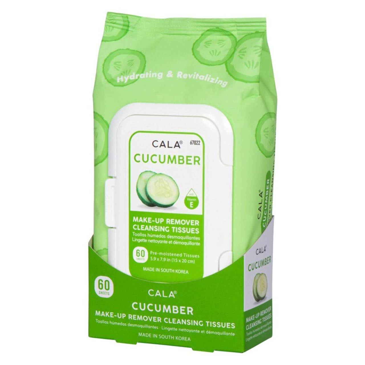 CALA pepino: toallitas desmaquillantes para quitar maquillaje y dejar la piel suave e hidratada.