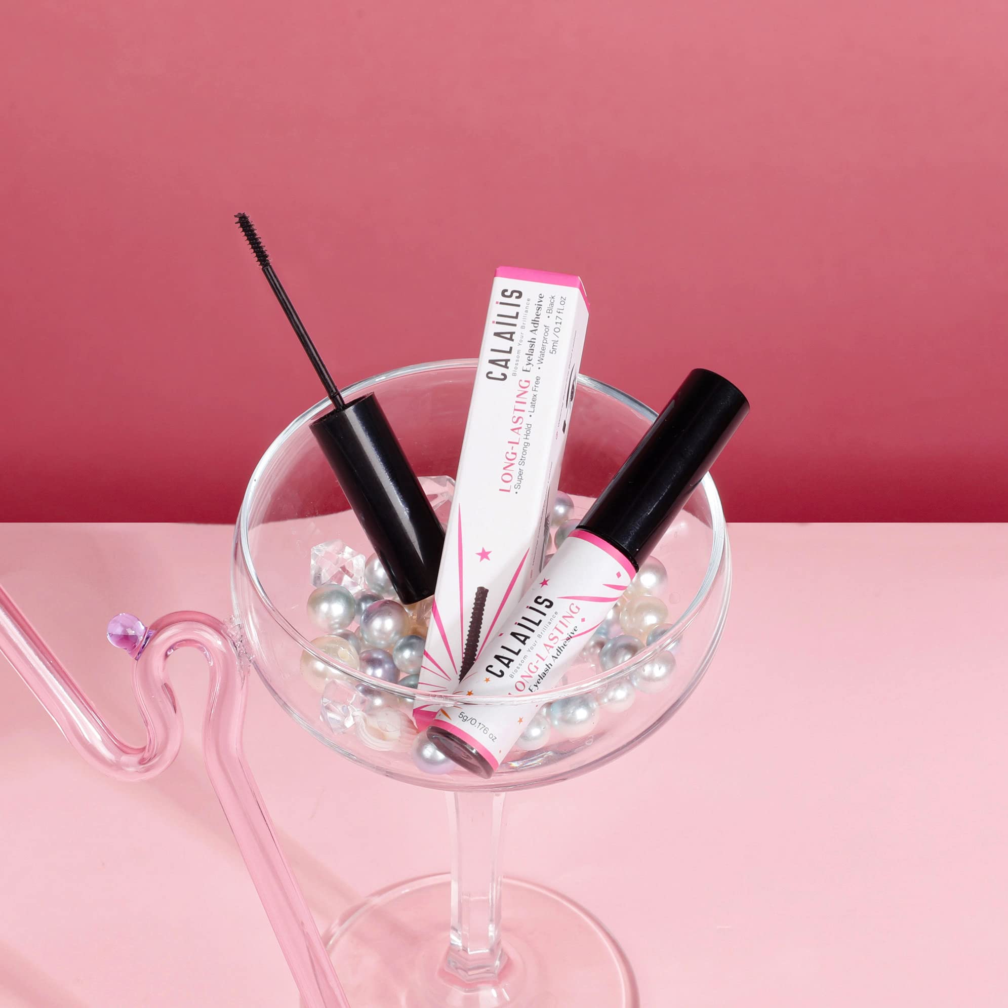 CALAILIS Lash Cluster Glue DIY lashes setup for a seamless finished look.