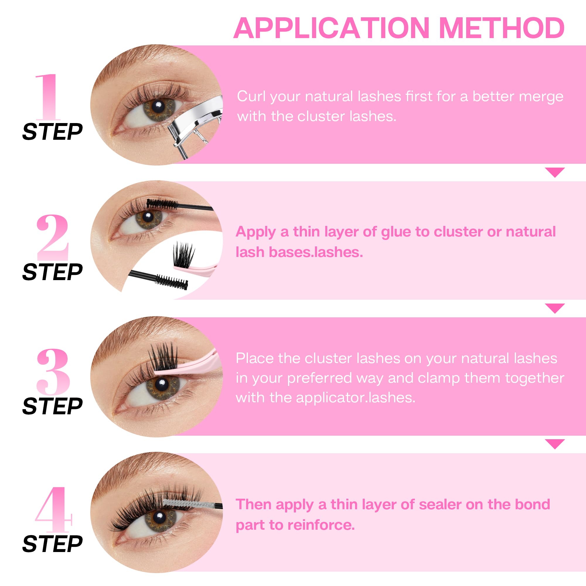 CALAILIS Lash Cluster Glue fast-drying formula dries quickly for comfortable wear.