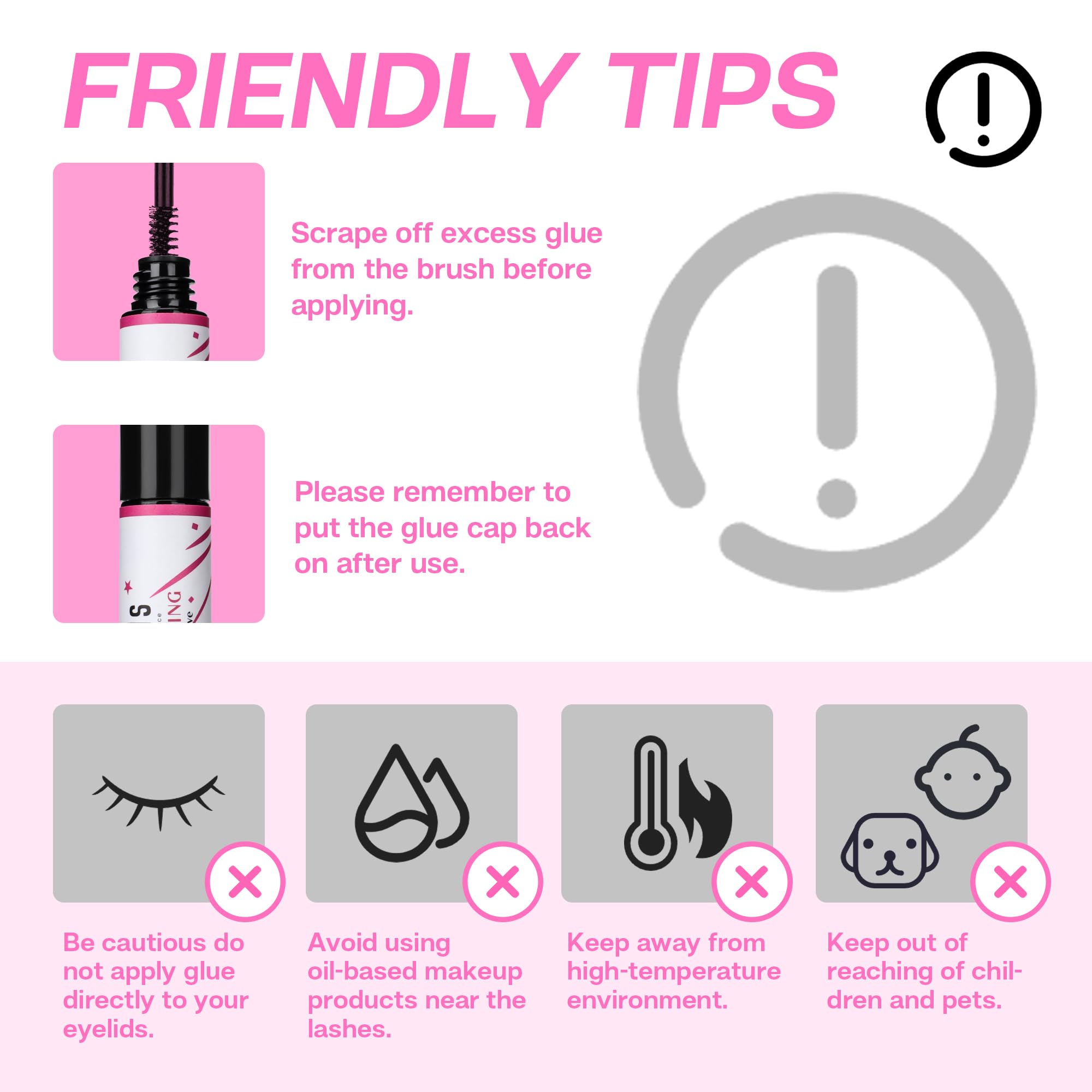 CALAILIS Lash Cluster Glue non-irritating formula suitable for sensitive eyes.