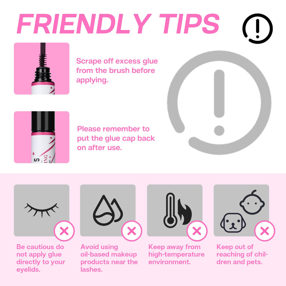 CALAILIS Lash Cluster Glue non-irritating formula suitable for sensitive eyes.