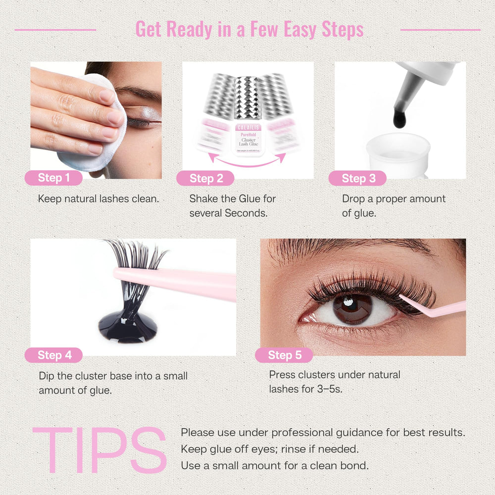5ml CALAILIS packaging emphasizes compact lash extension setup.