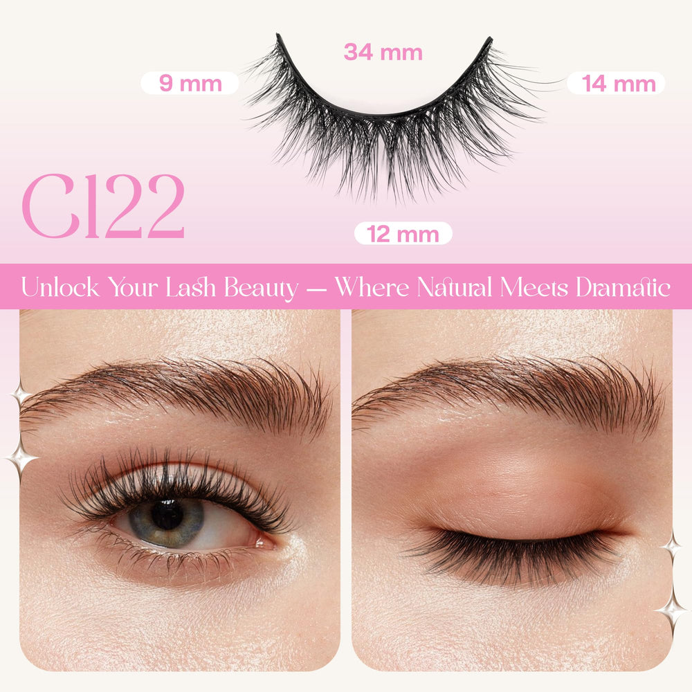 CALAILIS cat-eye style lashes provide subtle lift and comfortable all-day wear