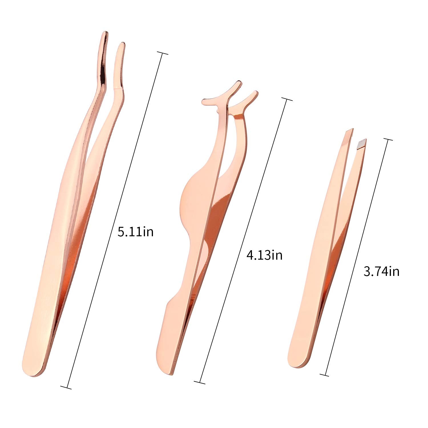 Calary Arroyner rose golden false eyelash clip in stainless steel