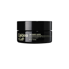 Caldera + Lab The Base Layer jar close-up showing vegan moisturizer for daily hydration.
