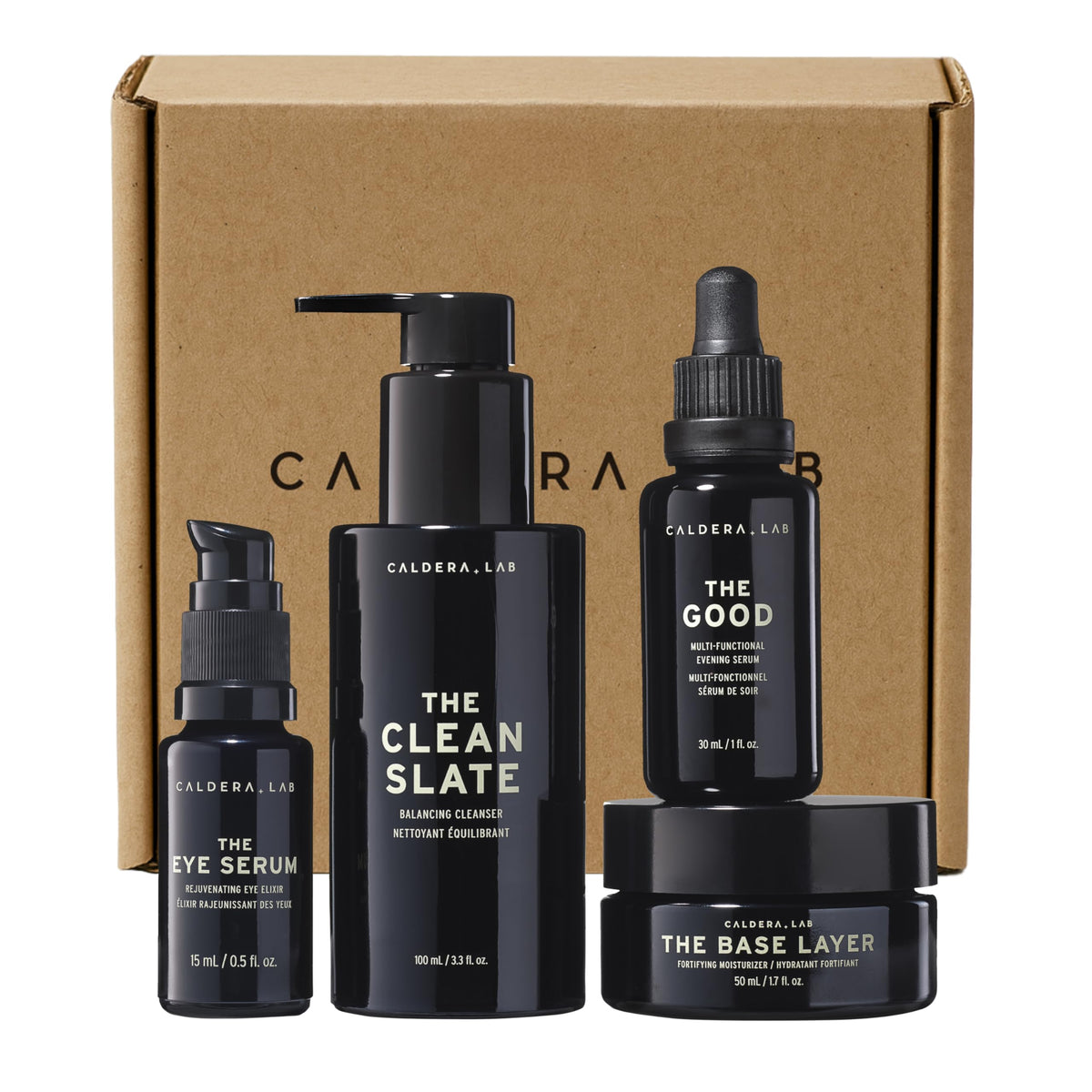 Caldera + Lab Clean Slate bottle for gentle cleansing and impurity removal.