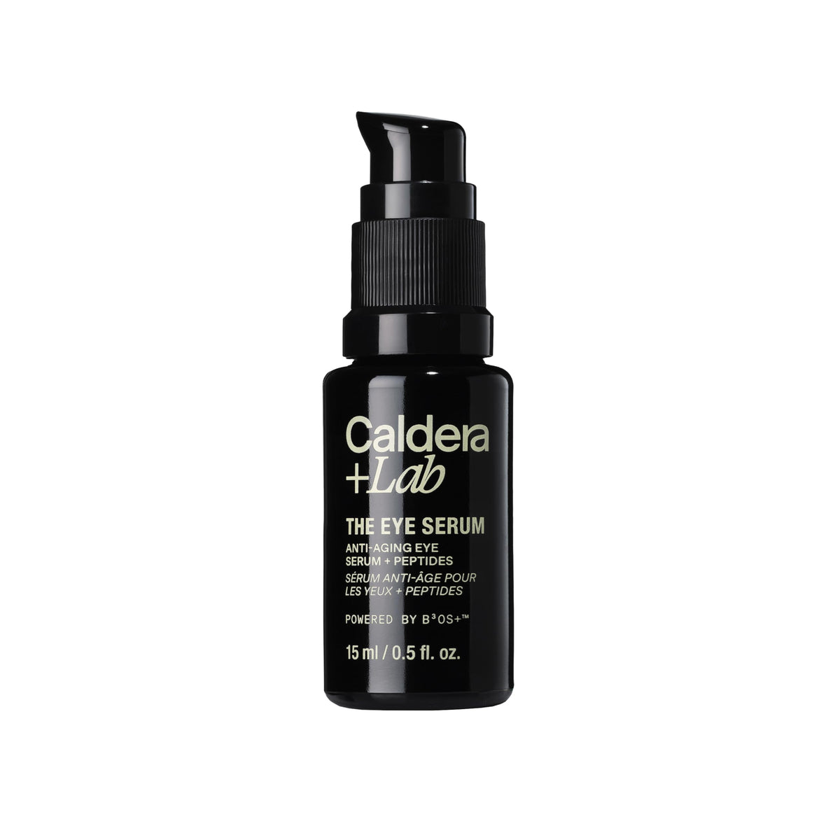 Caldera + Lab Eye Serum bottle shown for daily nourishment and refreshed look