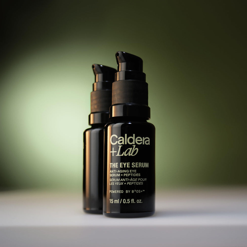 Caldera + Lab Eye Serum ingredients suggesting plant stem cells and peptides