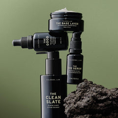 Caldera + Lab Eye Serum with peptides targets dark circles and puffiness.