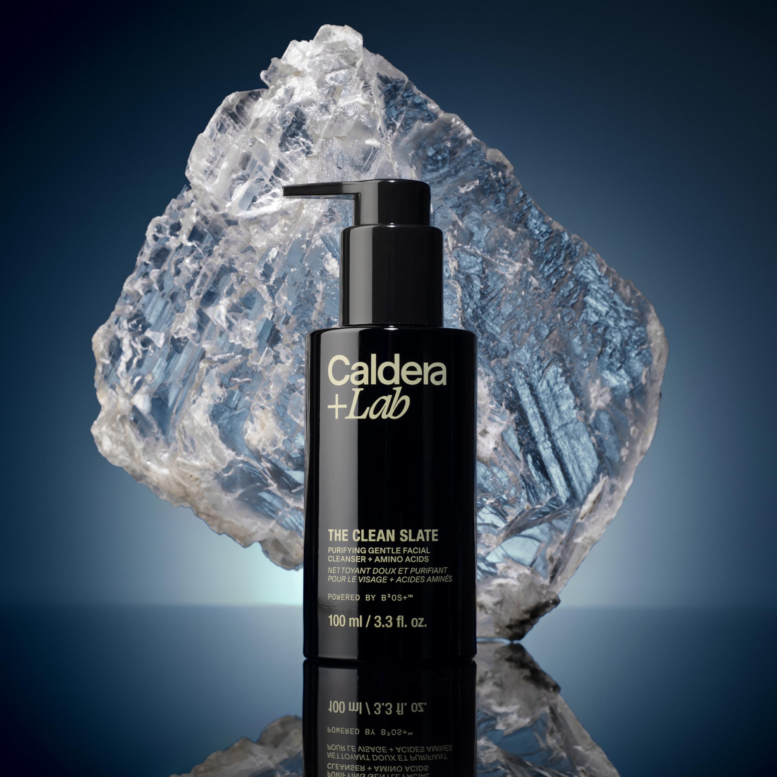 Mineral-rich glacial silt packaging highlights natural ingredients for skincare.