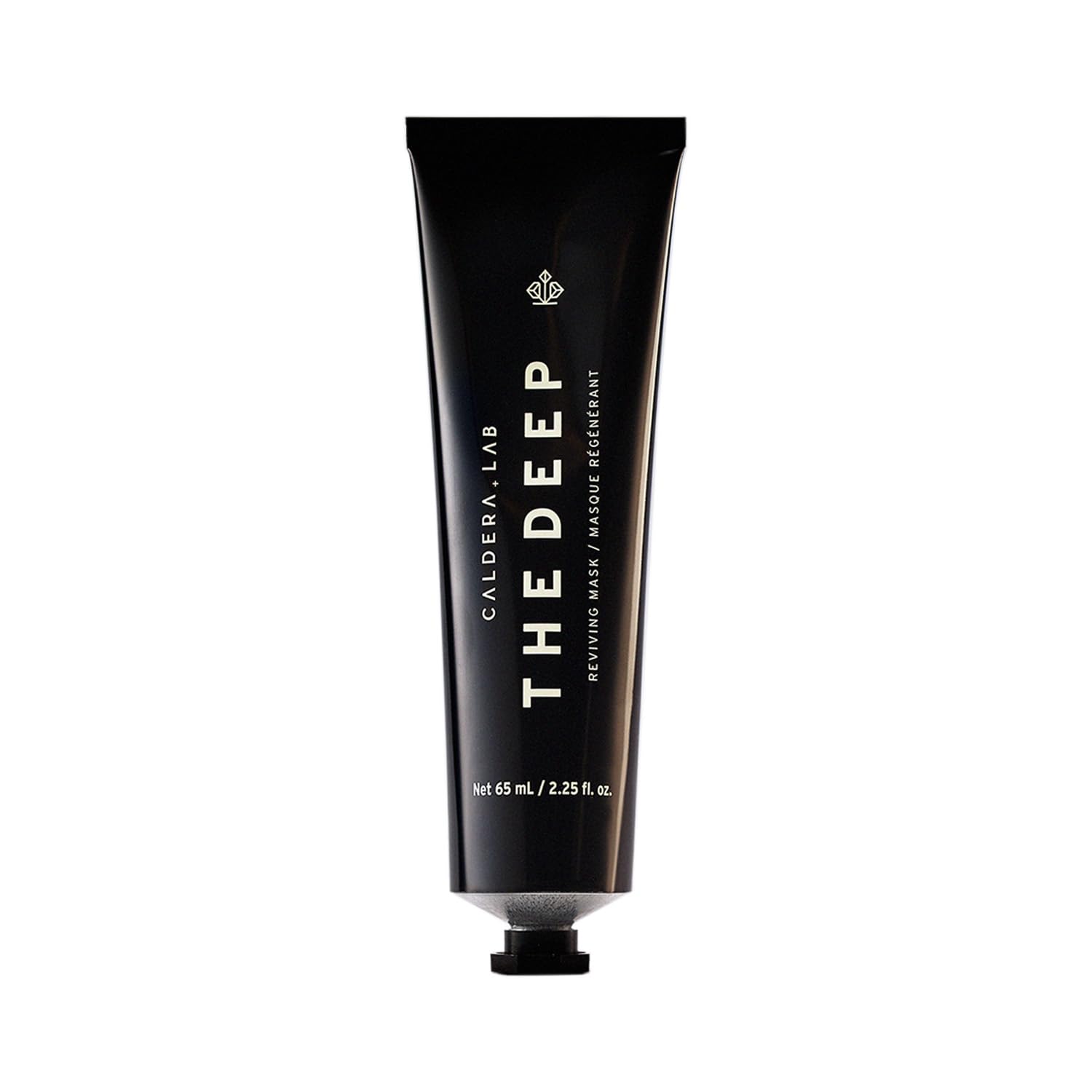 Caldera + Lab The Deep face mask jar closeup shows premium clay detox and hydration.