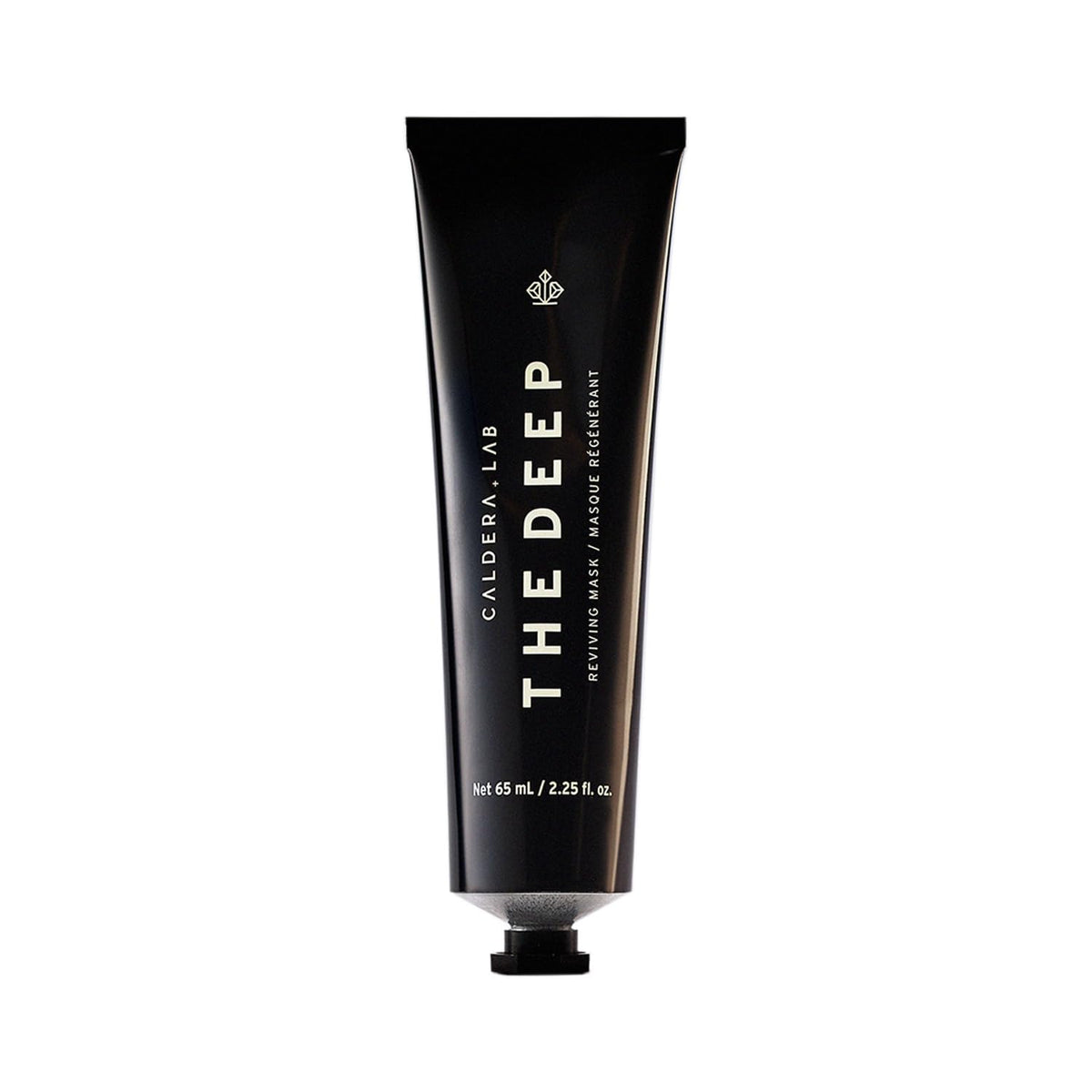 Caldera + Lab The Deep face mask jar closeup shows premium clay detox and hydration.