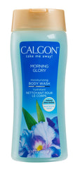 Calgon Morning Glory bottle pour — convenient daily cleanse with a silky skin feel.