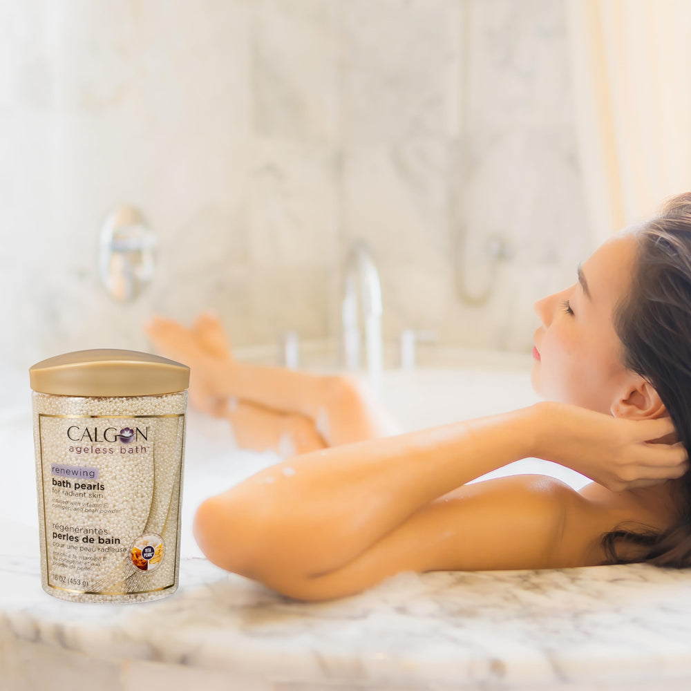 Dispersión en agua de las Perlas Renovadoras de Calgon para baño