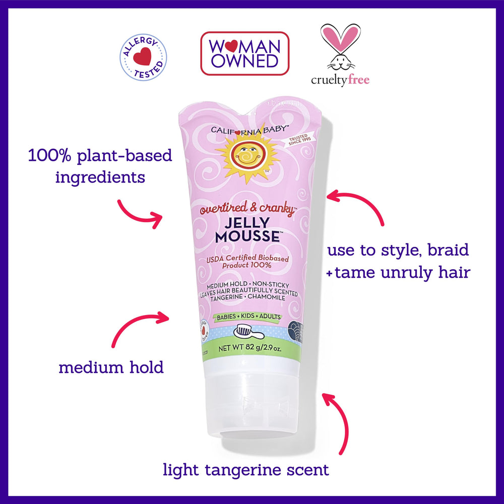 California Baby gel para pelo de niños, fijación media para estilo natural.