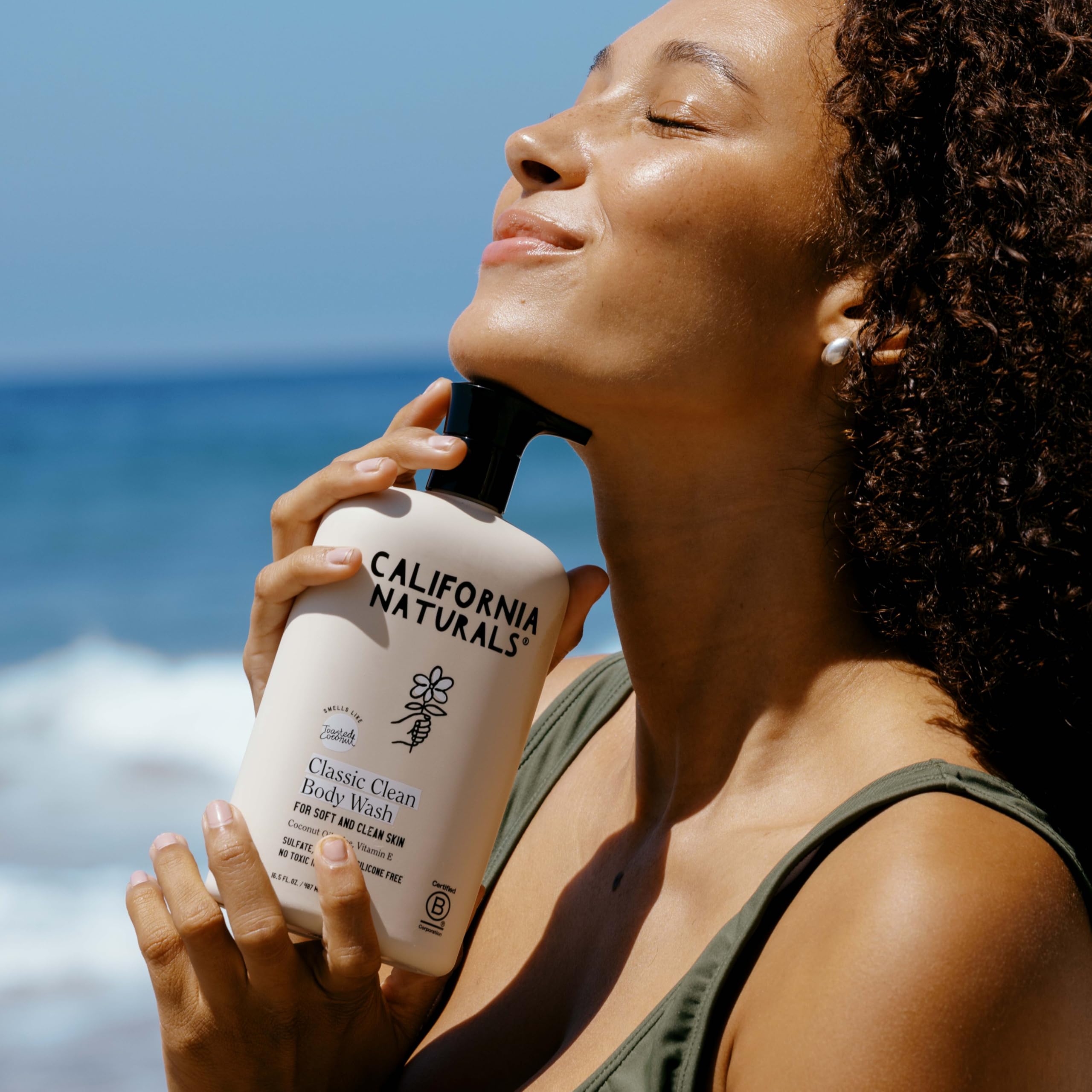 Aloe vera de California Naturals calmando la piel tras la ducha