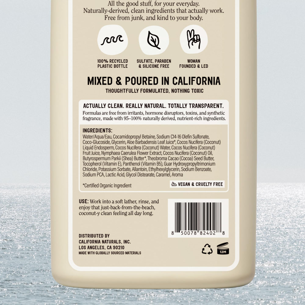 California Naturals Classic Clean aloe vera feature suggests soothing care.